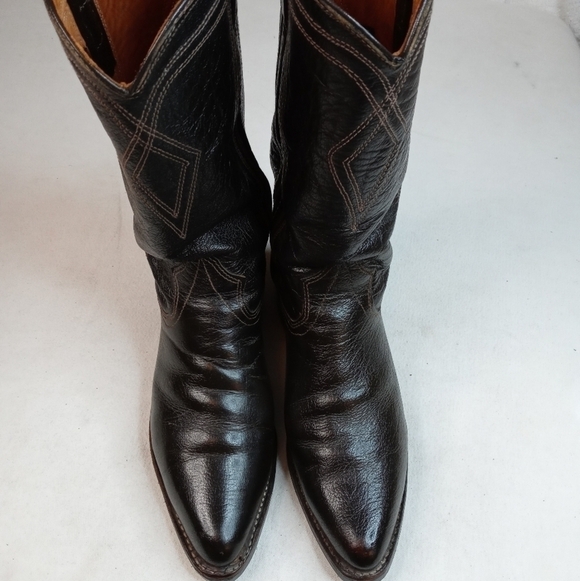 Texas Brand Mens Size 8.5  D black Genuine Water B main image 4